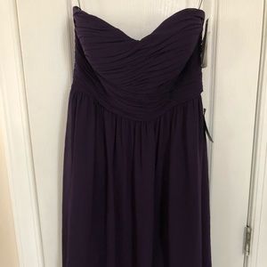 Donna Morgan Amethyst Chiffon Strapless Dress